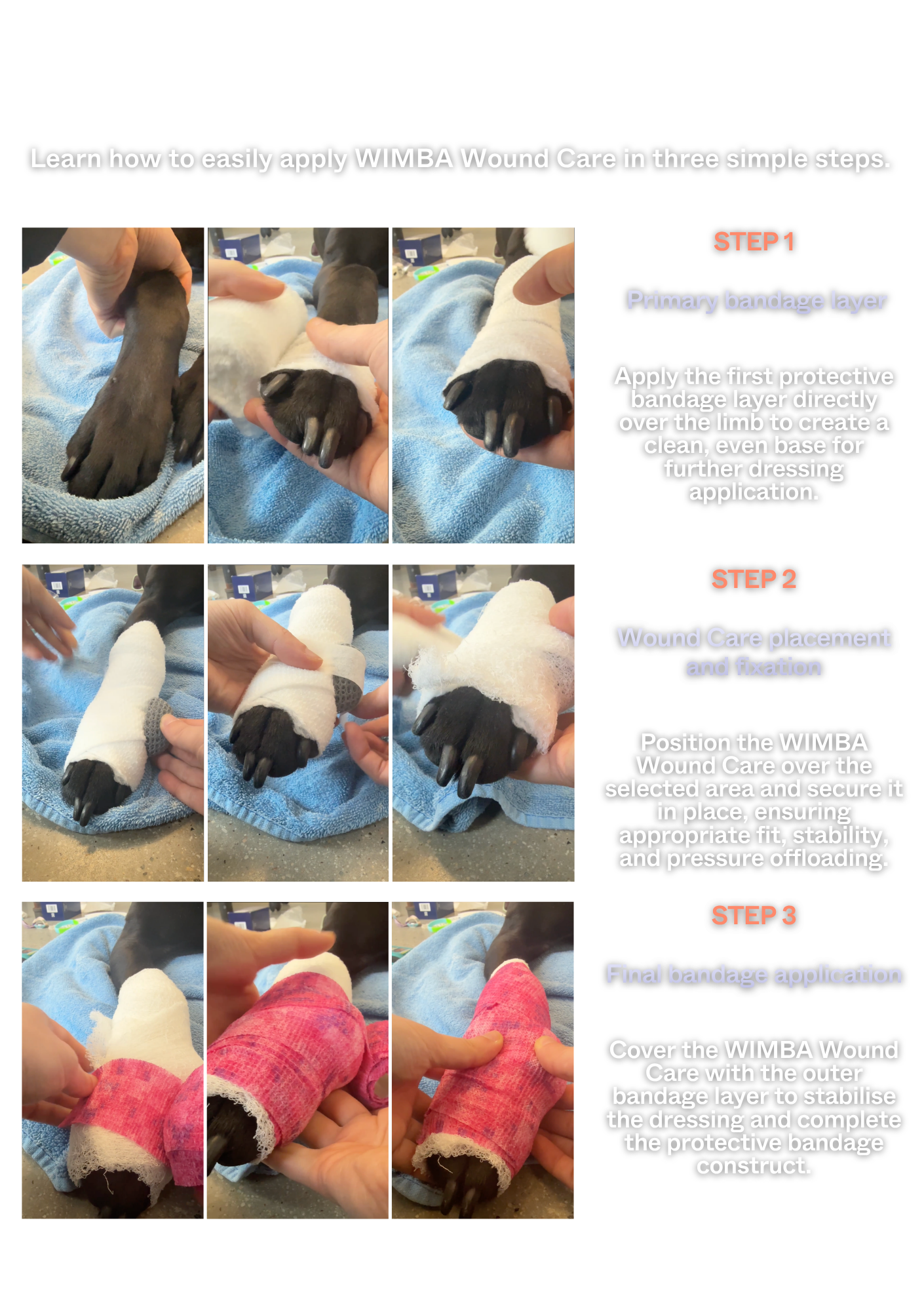 Copy of WIMBA Wound Care Quick Sizing & Application Guide